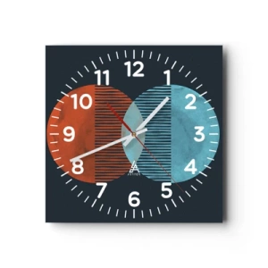 Wanduhr - Glasuhr - Astronomische Fantasie - 30x30 cm