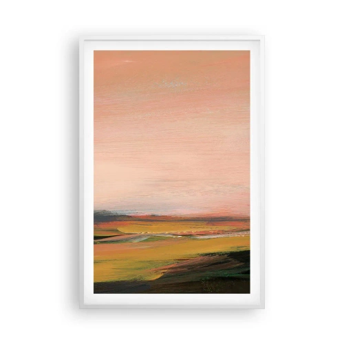 Poster in einem weißen Rahmen - In Rosatönen - 61x91 cm