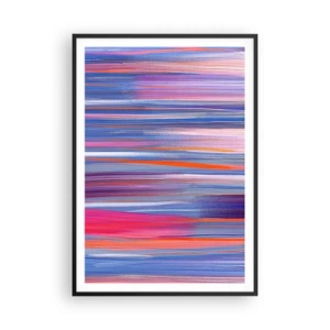 Poster in einem schwarzem Rahmen - Aufstieg zum Regenbogen - 70x100 cm