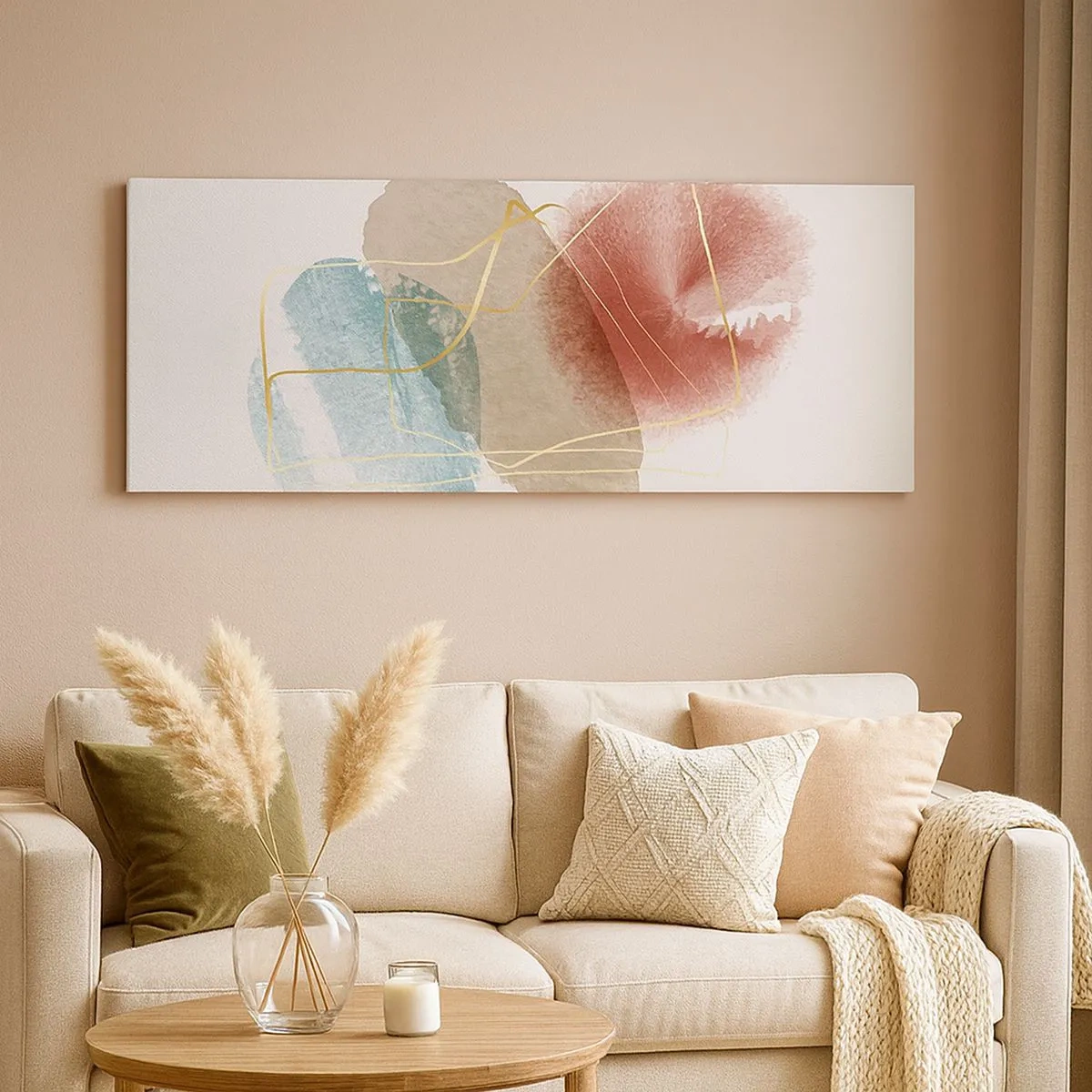 Bild auf Leinwand - Leinwandbild - Korallen des Weltraums - 100x40 cm