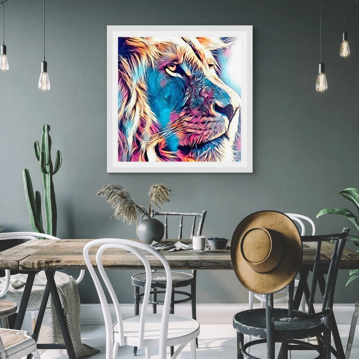 Poster in einem weißen Rahmen - Die Weisheit der Natur - 40x40 cm