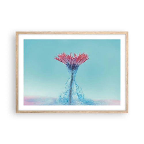 Poster in einem Rahmen aus heller Eiche - In einer belebenden Umarmung - 70x50 cm