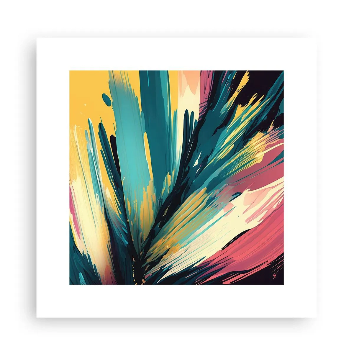 Poster - Komposition – eine Explosion der Freude - 30x30 cm