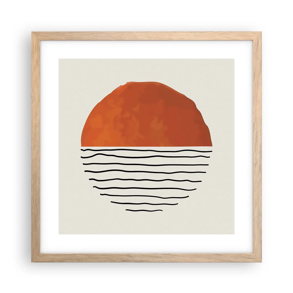 Poster in einem Rahmen aus heller Eiche - Im japanischen Klima - 40x40 cm