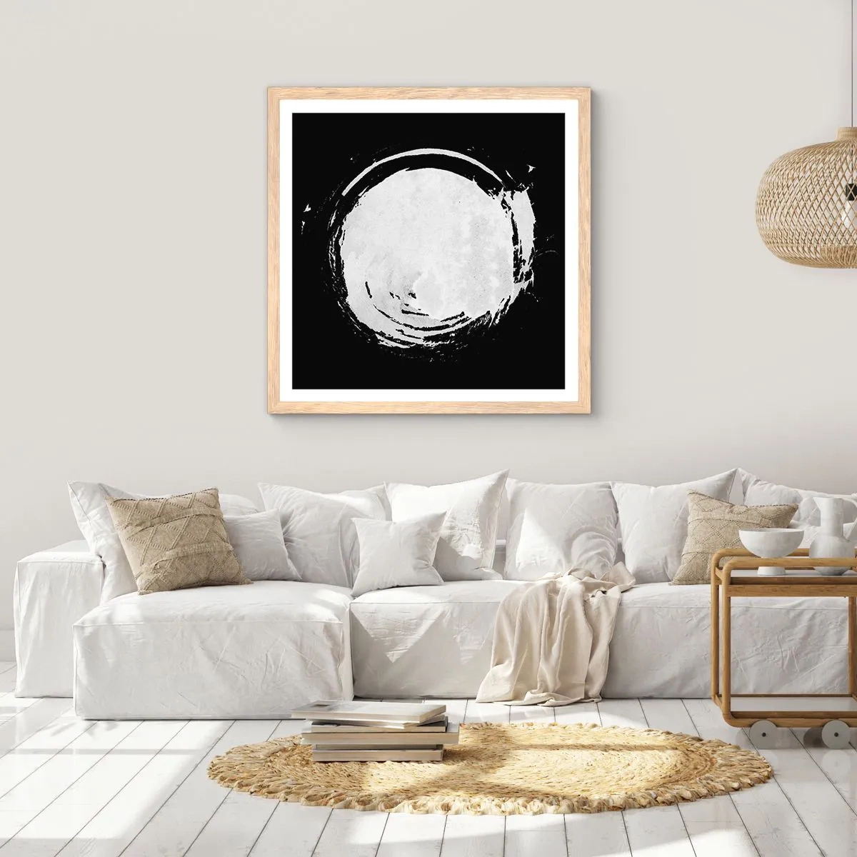 Poster in einem Rahmen aus heller Eiche - Gute Möglichkeit - 60x60 cm