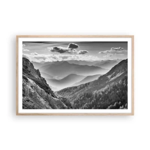 Poster in einem Rahmen aus heller Eiche - Bis zum Horizont - 91x61 cm