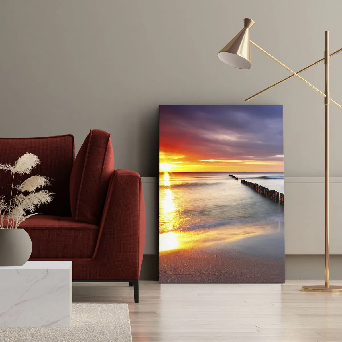 Bild auf Leinwand - Leinwandbild - Lausche der Stille - 45x80 cm