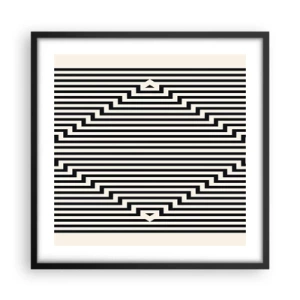 Poster in einem schwarzem Rahmen - Geometrische Illusion - 50x50 cm