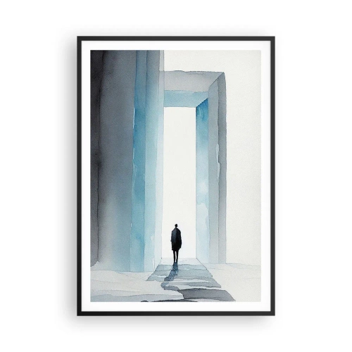 Poster in einem schwarzem Rahmen - Lebe ohne Grenzen - 70x100 cm