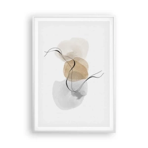 Poster in einem weißen Rahmen - Luftperlen - 70x100 cm