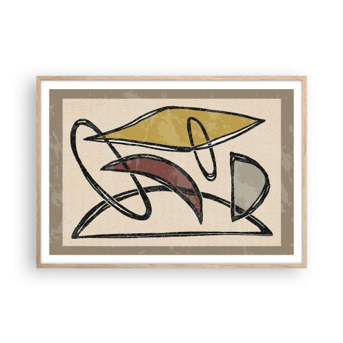 Poster in einem Rahmen aus heller Eiche - Vertikale und Horizontale - 100x70 cm