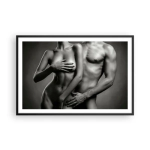 Poster in einem schwarzem Rahmen - Adam und Ewa - 91x61 cm