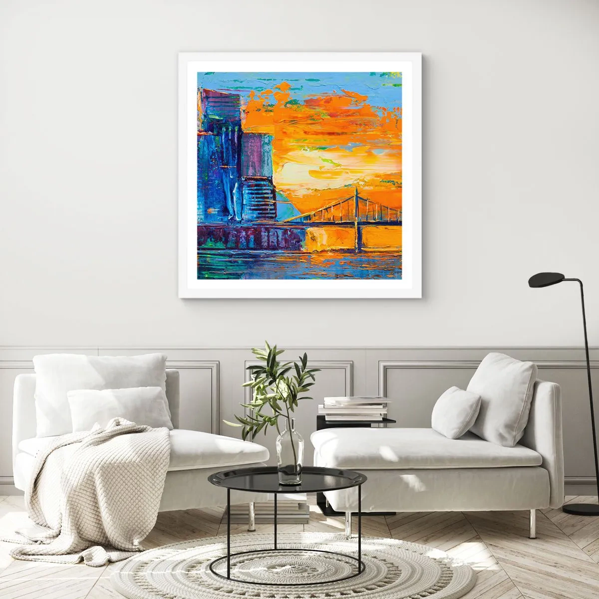 Poster in einem weißen Rahmen - Kultur und Natur - 60x60 cm