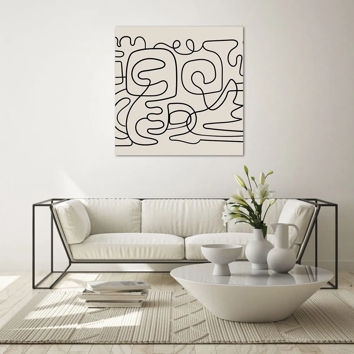 Glasbild - Bild auf glas - Folge der Spur - 70x70 cm