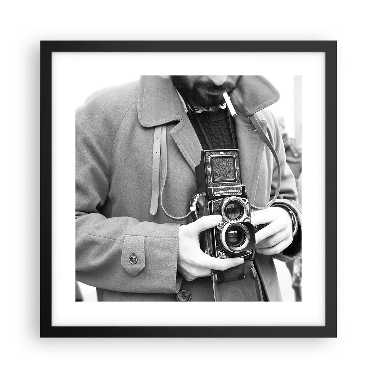 Poster in einem schwarzem Rahmen - Retro-Stil - 40x40 cm