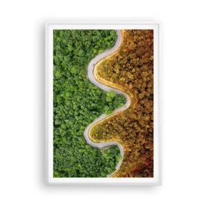 Poster in einem weißen Rahmen - Grenzen und Durchbrüche - 70x100 cm