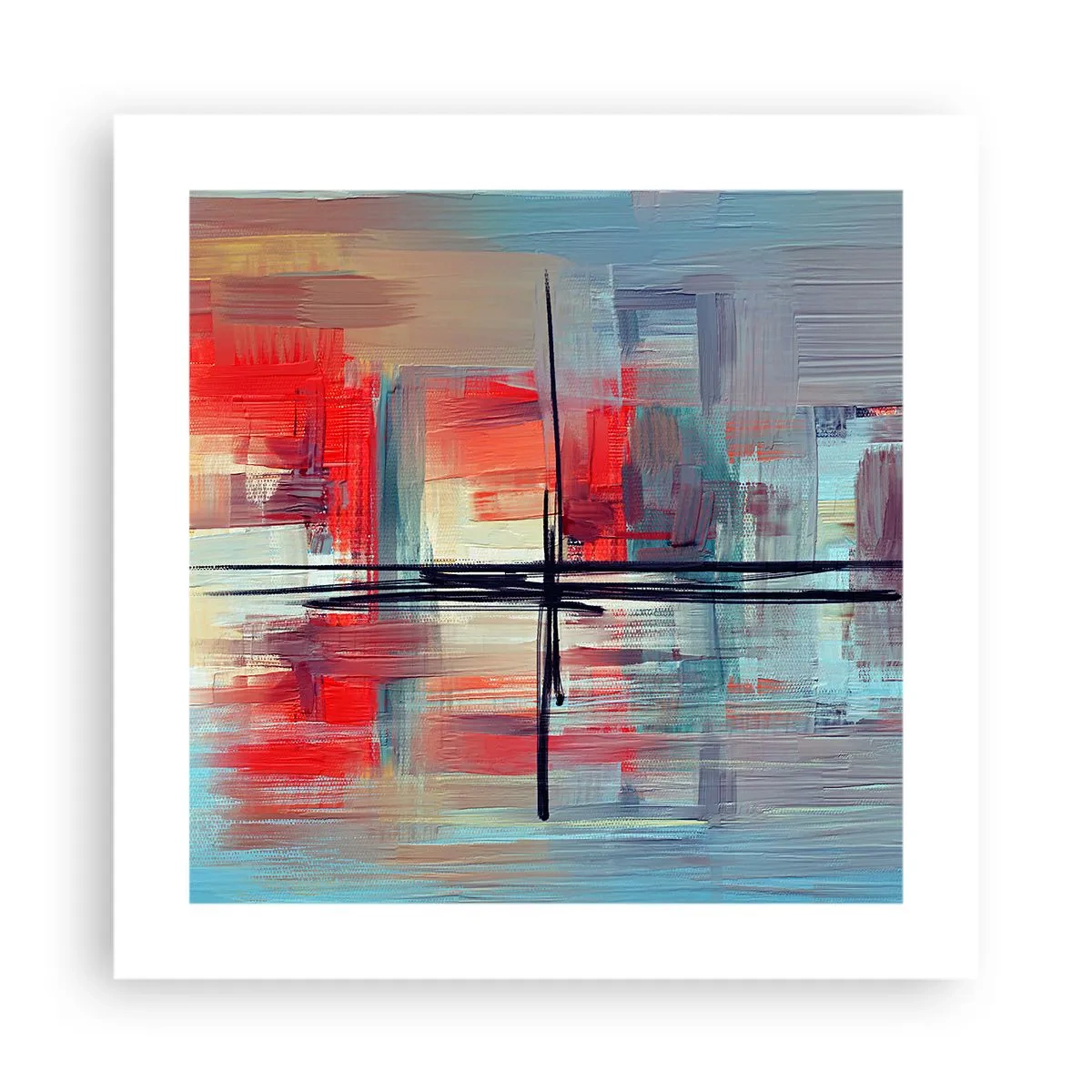 Poster - Landschaft in einer unbekannten Dimension - 40x40 cm