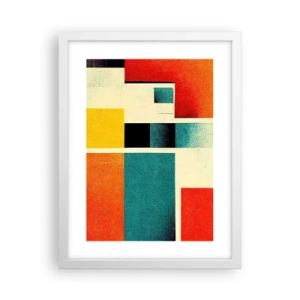 Poster in einem weißen Rahmen - Geometrische Abstraktion – gute Energie - 30x40 cm
