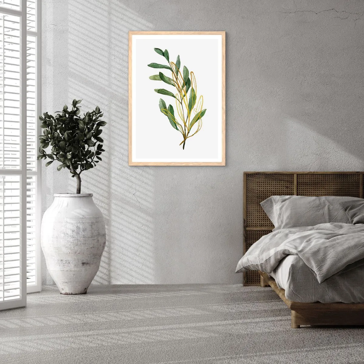 Poster in einem Rahmen aus heller Eiche - Alles was gut ist - 30x40 cm