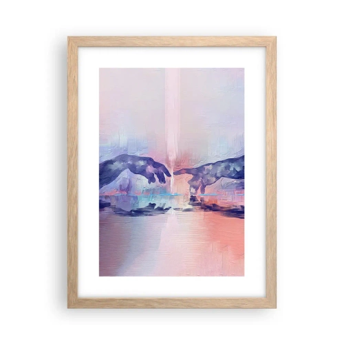 Poster in einem Rahmen aus heller Eiche - Göttlicher Funke des Lebens - 30x40 cm