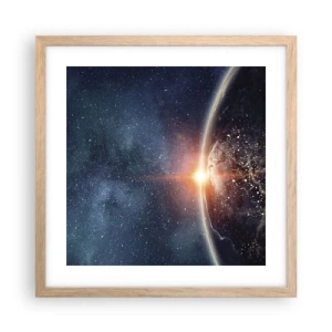 Poster in einem Rahmen aus heller Eiche - In einer neuen Perspektive - 40x40 cm