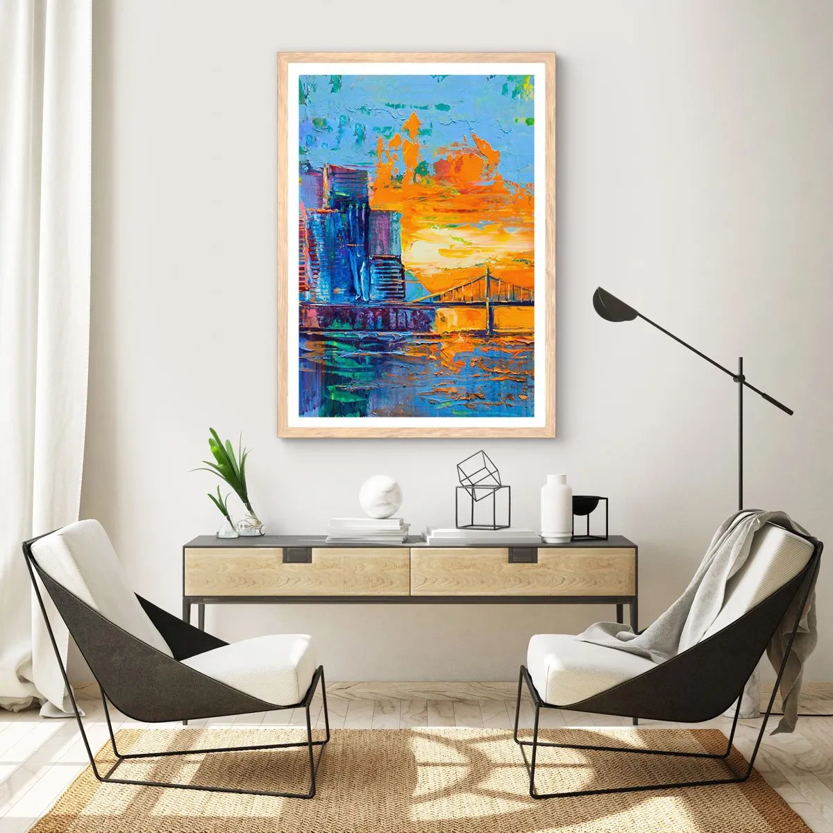 Poster in einem Rahmen aus heller Eiche - Kultur und Natur - 61x91 cm