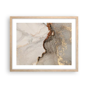 Poster in einem Rahmen aus heller Eiche - An der Grenze der Farben - 50x40 cm