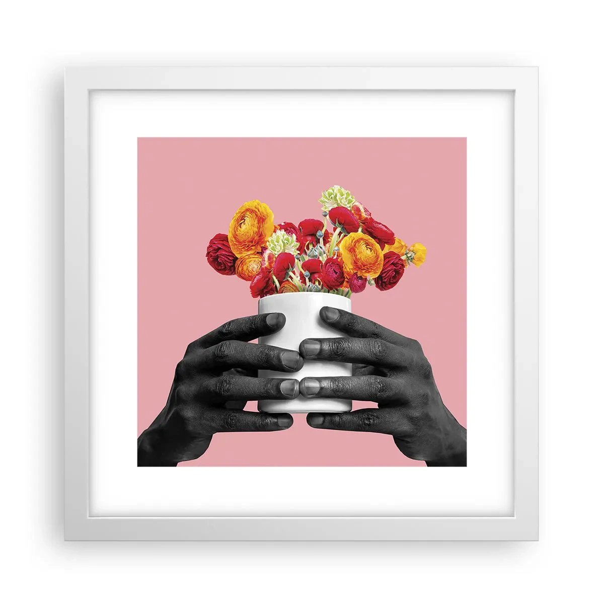 Poster in einem weißen Rahmen - Die Apotheose des Lebens - 30x30 cm