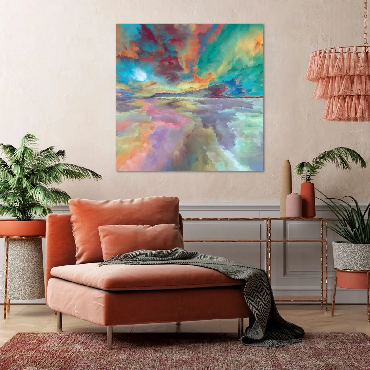 Bild auf Leinwand - Leinwandbild - Zwei Himmel - 70x70 cm