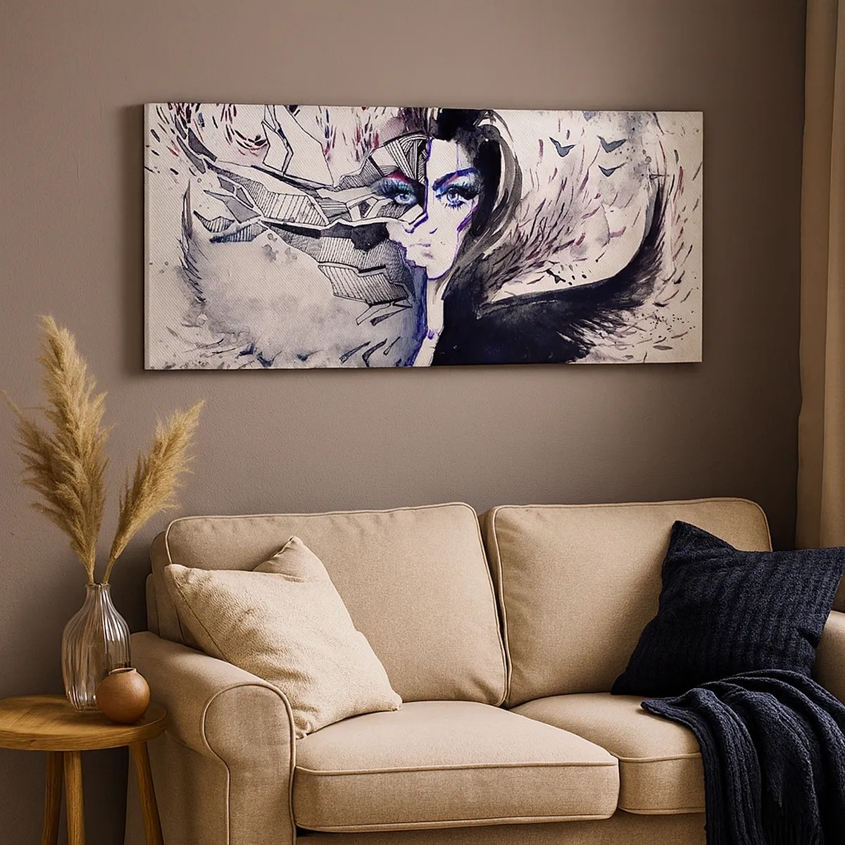 Bild auf Leinwand - Leinwandbild - Dämonisch und schön - 30x30 cm