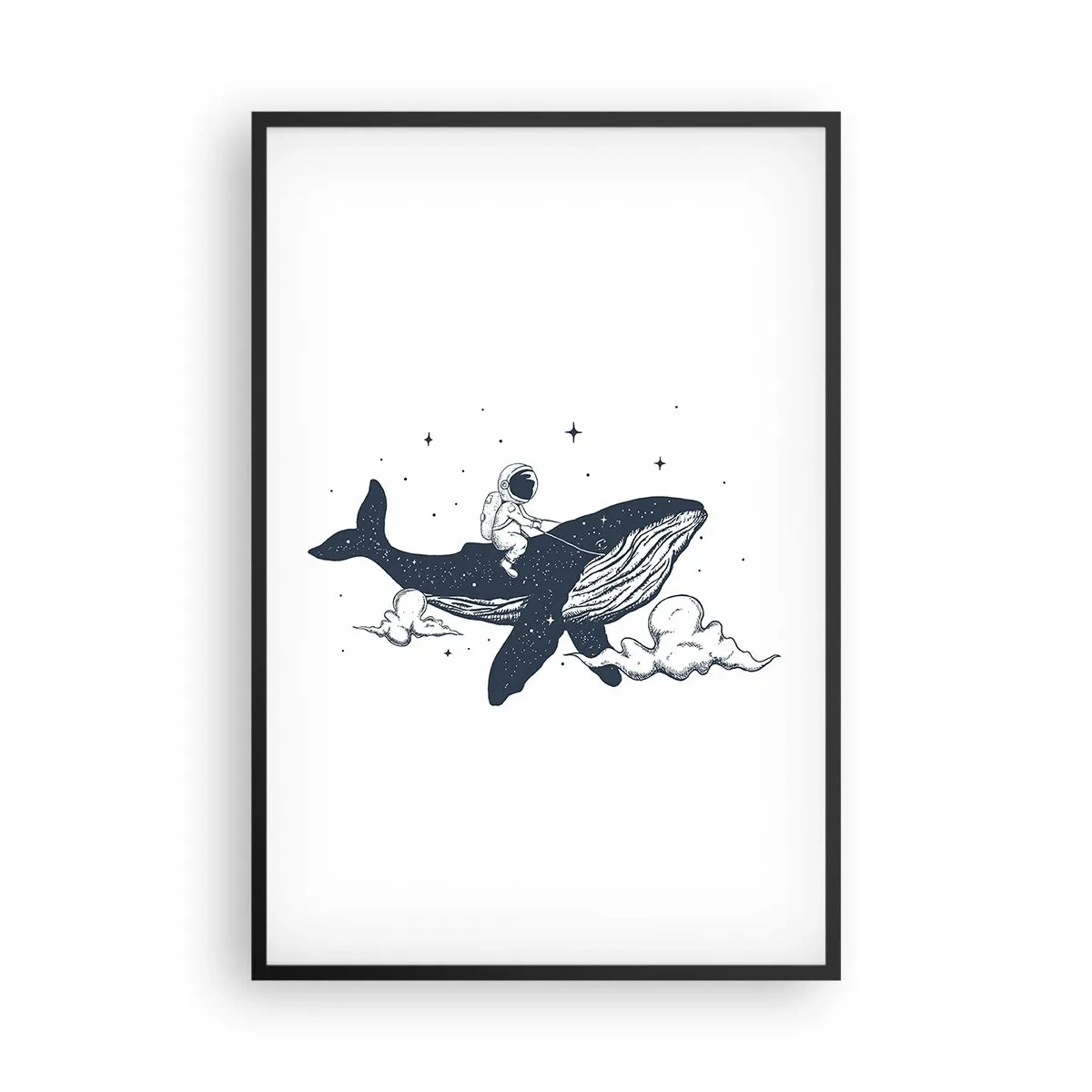 Poster in einem schwarzem Rahmen - Weltraumabenteuer - 61x91 cm