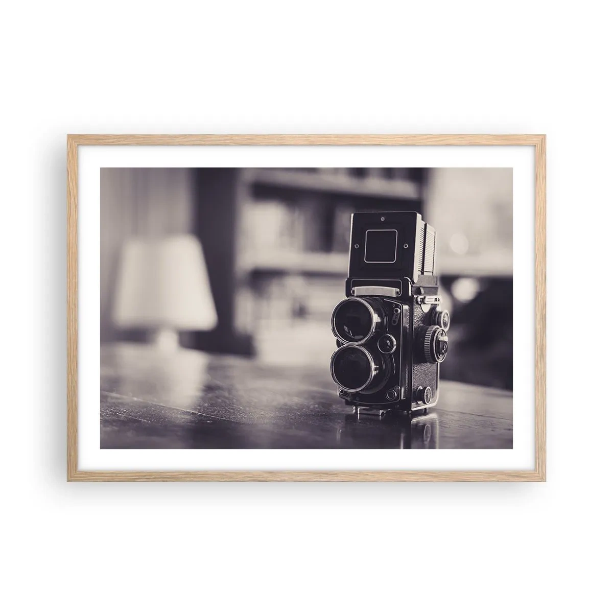 Poster in einem Rahmen aus heller Eiche - Zauber alter Fotografie - 70x50 cm