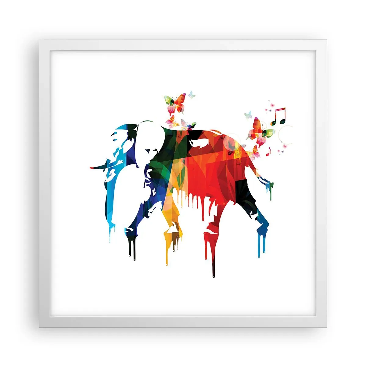 Poster in einem weißen Rahmen - Jeder kann tanzen - 40x40 cm
