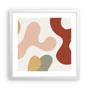 Poster in einem weißen Rahmen - Kringel oder Schnörkel? - 40x40 cm