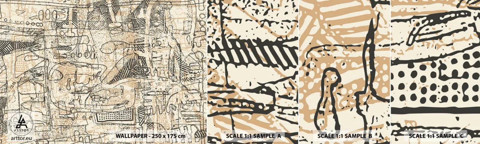 Fototapeten Muster Selbstklebend Deluxe Sticker - Es wartet darauf, entschlüsselt zu werden - Grafik, Stück, Abstraktion - 100x30 cm