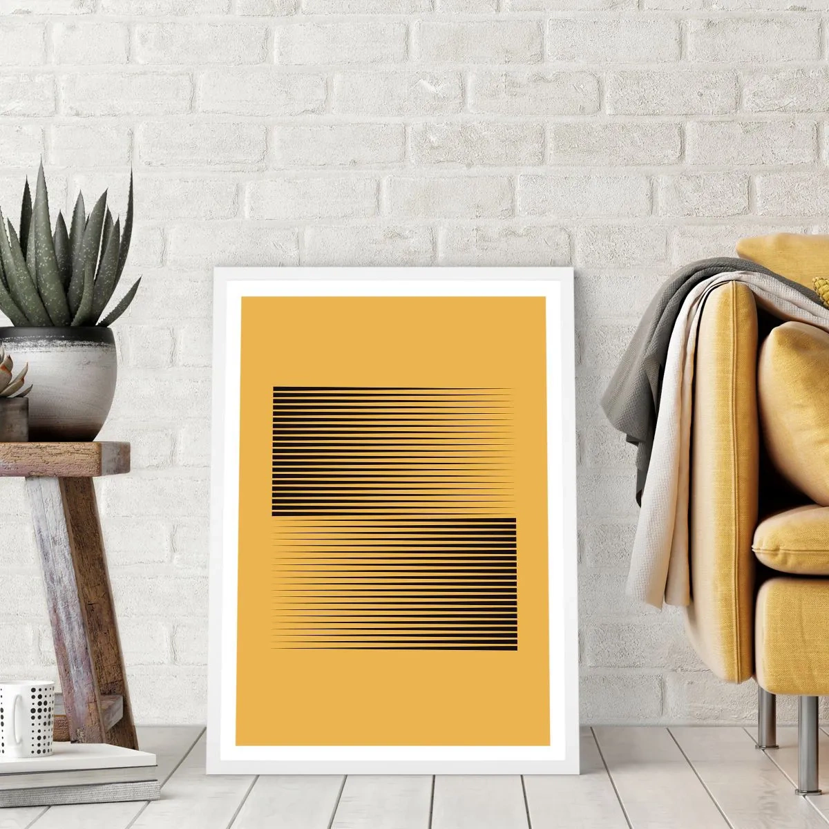 Poster in einem weißen Rahmen - Quadratur der Gegensätze - 40x50 cm