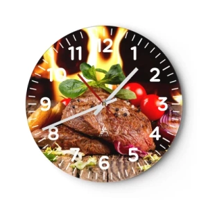 Wanduhr - Glasuhr - Von Hitze gezaubert - 30x30 cm