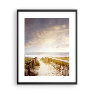 Poster in einem schwarzem Rahmen - Ein Raum des Friedens - 40x50 cm