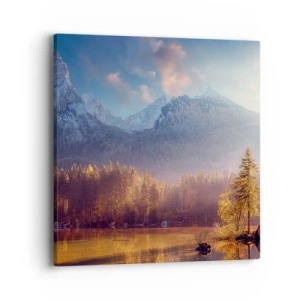 Bild auf Leinwand - Leinwandbild - In den Bergen und Tälern - 40x40 cm