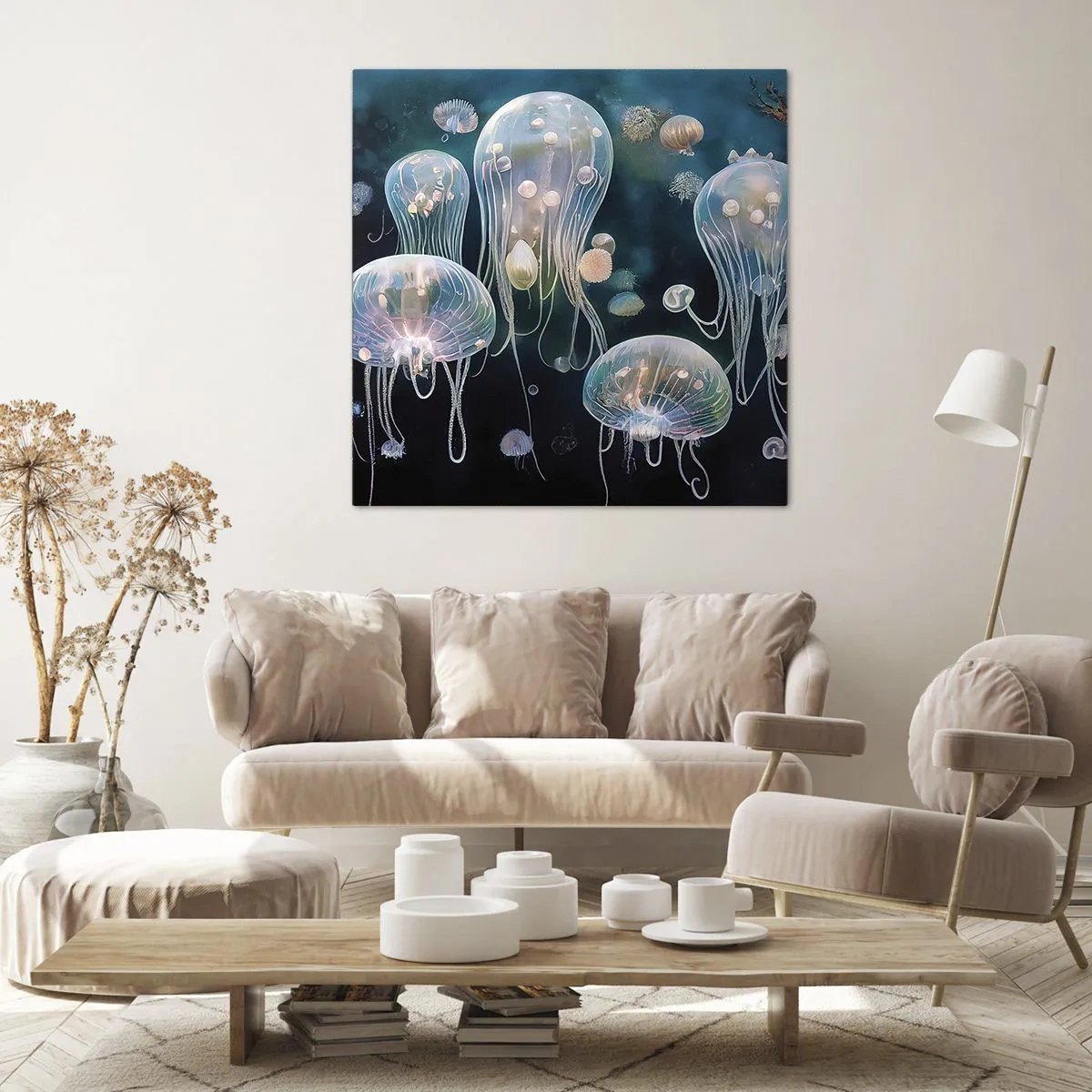 Bild auf Leinwand - Leinwandbild - Unterwasserball - 40x40 cm