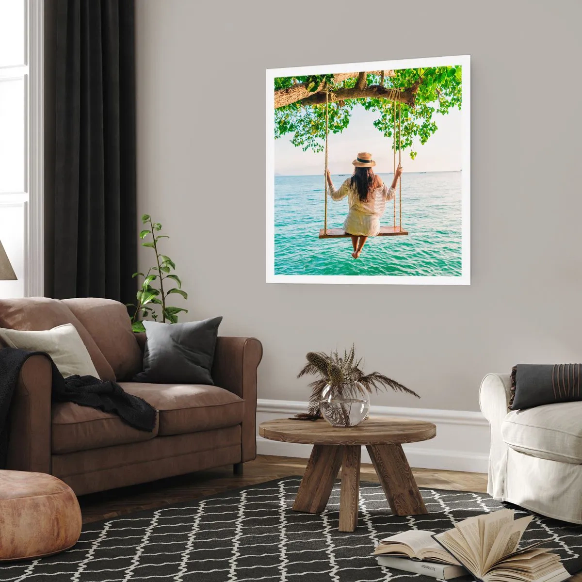 Poster - Das Leben ist wunderschön - 40x40 cm