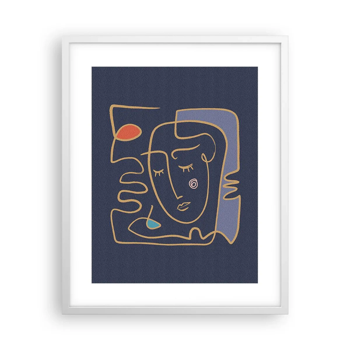 Poster in einem weißen Rahmen - In Gedanken - 40x50 cm