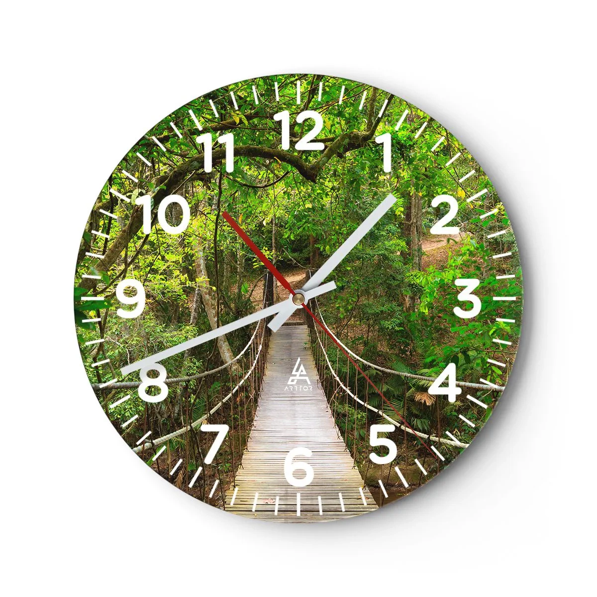 Wanduhr - Glasuhr - Denn im Garten gibt es eine Schlingpflanze - 30x30 cm
