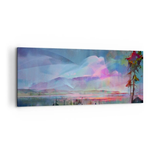 Bild auf Leinwand - Leinwandbild - Unter einem wohlwollenden Himmel - 100x40 cm