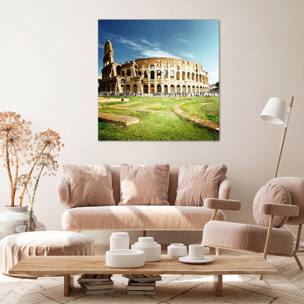 Bild auf Leinwand - Leinwandbild - Wir können immer noch das Knallen der Waffe hören - 40x40 cm