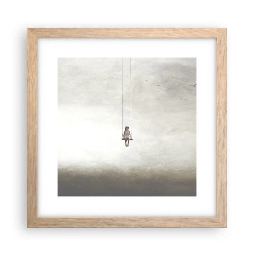 Poster in einem Rahmen aus heller Eiche - Ein Kind in uns - 30x30 cm