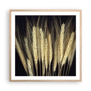 Poster in einem Rahmen aus heller Eiche - Rustikale Magie - 60x60 cm