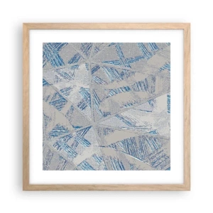 Poster in einem Rahmen aus heller Eiche - In einem blaugrauen Labyrinth - 40x40 cm