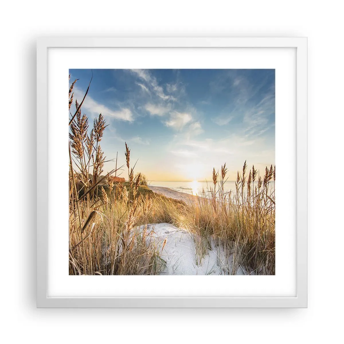 Poster in einem weißen Rahmen - Nordstrand - 40x40 cm