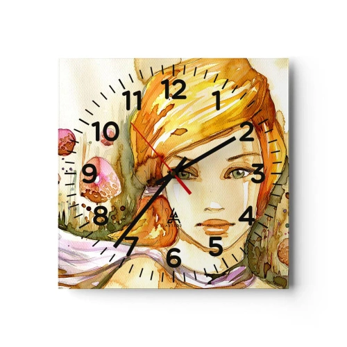 Wanduhr - Glasuhr - Ein smaragdgrüner Look, der die Wut beruhigt - 30x30 cm